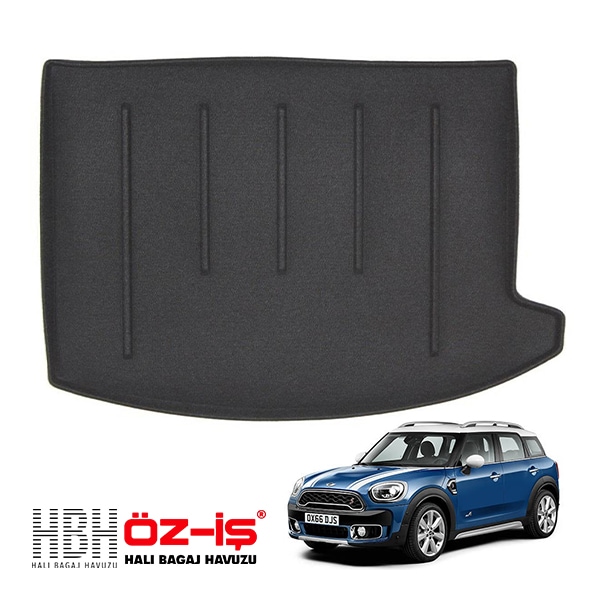 【HBH 正規品】 3D ラグジュアリー ラゲッジマット ミニ クロスオーバー F60 17y- 車種別設計 防汚 難燃 滑り止め加工 立体カーゴトレイ マジックテープ付|MINI|IMPORT BR
