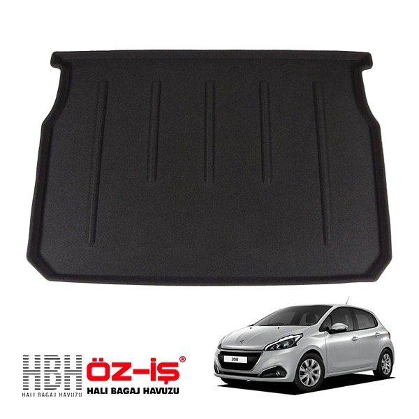 【HBH 正規品】 3D ラグジュアリー ラゲッジマット プジョー 208 A9 12-20y 車種別設計 防汚 難燃 滑り止め加工 立体カーゴトレイ マジックテープ付|PEUGEOT|IMPORT 