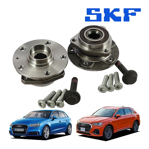 【SKF 正規品】アウディ A3 TT Q2 Q3 8V エスケイエフ製 純正OEM リア ホイールハブベアリング ボルト付2個セット 5K0498621A 8V0598625