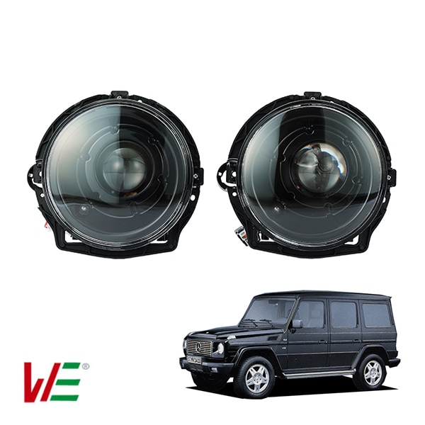 メルセデスベンツ プロジェクターヘッドライト Gクラス W463 前期用 後期バイキセノンルック ブラック 300GE 500GE 日本光軸 左側走行用|MERCEDES-BENZ|IMPORT BR