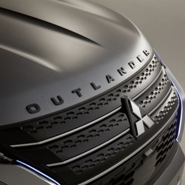 三菱 純正 ボンネットエンブレム アウトランダー PHEV GN系 21y- (令和3年12月〜現行) ブラック MZ553018EX|MITSUBISHI|JPN BRAND