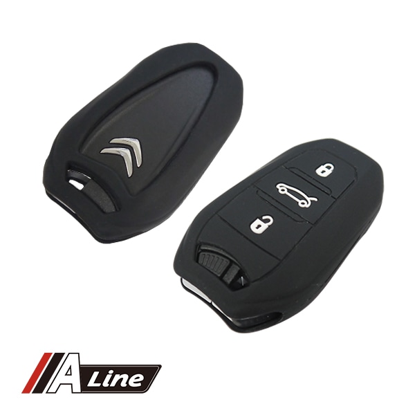 シトロエン グランド C4 スペースツアラー シリコンキーカバー 2個セット ブラック ロゴの見えるオープンタイプ キーレス キーケース|スノーソックス (タイヤチェーン)|UNIVERSAL