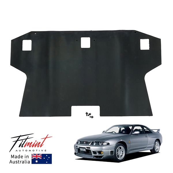 【FITMINT 正規品】 日産 スカイライン GTR GTS T セダン R33 フィットミント リアシート下マット リアシート下インシュレーター 補修 交換用 ブラック オーストラリア製