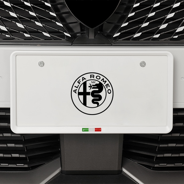 イタリア国旗 ナンバープレートフレーム ナンバーフレーム マットホワイト アルファロメオ ジュリア ジュリエッタ ミト ステルヴィオ トリコローレ 前後セット 新基準対応　　|ALFA ROMEO|I