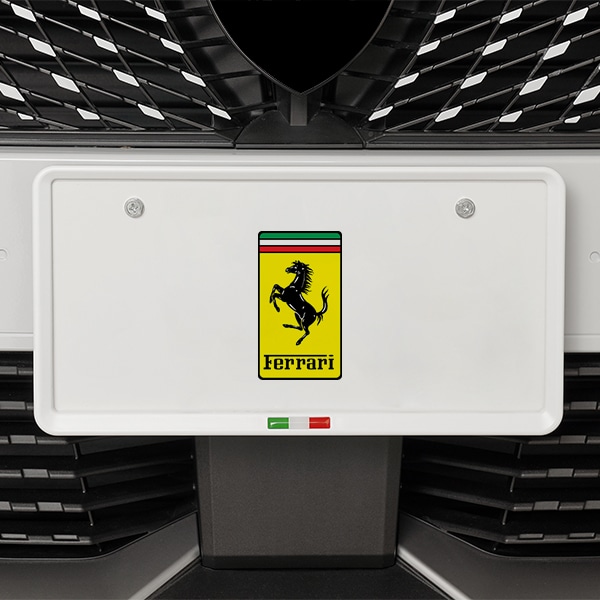 イタリア国旗 ナンバープレートフレーム ナンバーフレーム マットホワイト フェラーリ 458イタリア 360 F430 488 GTB トリコローレ 前後セット 新基準対応　　