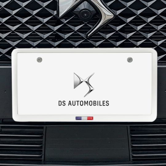 フランス国旗 ナンバープレートフレーム ナンバーフレーム マットホワイト DS CROSSBACK DS DS3 DS4 DS5 DS7 クロスバック トリコロール 前後セット 新基準対応
