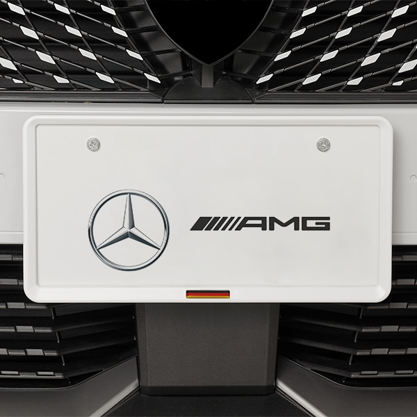 ドイツ国旗 ナンバープレートフレーム ナンバーフレーム マットホワイト ミニ MINI クーパー カントリーマン クロスオーバー クラブマン F65 F66 F67 J01 F55 F56 F57 他