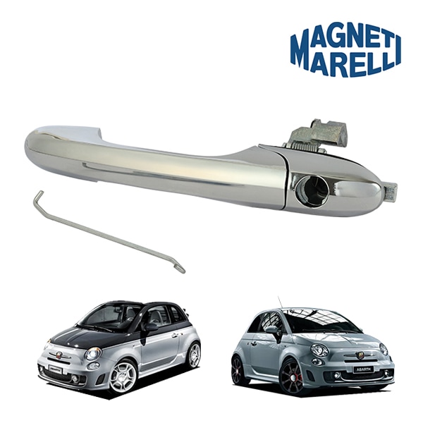 【MAGNETI MARELLI 正規品】 アバルト 500 595 695 ABARTH 312型 フロント クローム ドアハンドル 左ハンドル鍵穴有 純正OEM 735694922