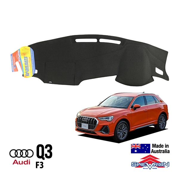 【SHEVRON 正規品】 ダッシュマット ダッシュボードカバー 紫外線 映り込み防止 ダッシュカバー ブラック アウディ Q3 F3 シェブロン オーストラリア製