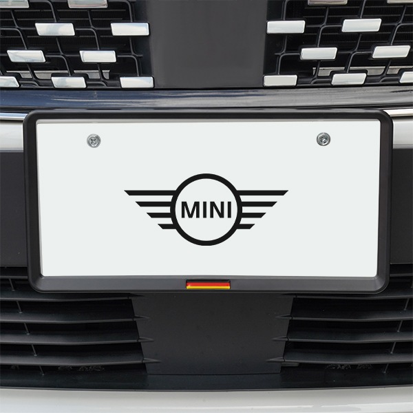 ドイツ国旗 ナンバープレートフレーム ナンバーフレーム マットブラック ミニ MINI クーパー カントリーマン クロスオーバー クラブマン F65 F66 F67 J01 F55 F56 F57 他