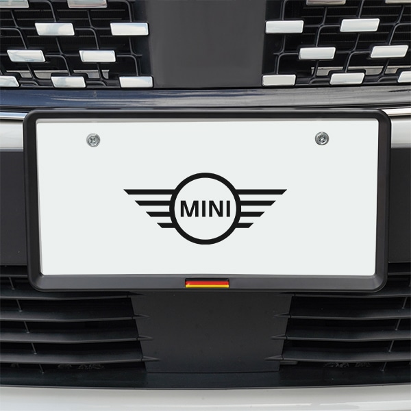 ドイツ国旗 ナンバープレートフレーム ナンバーフレーム マットブラック ミニ MINI クーパー カントリーマン クロスオーバー クラブマン F65 F66 F67 J01 F55 F56 F57 他