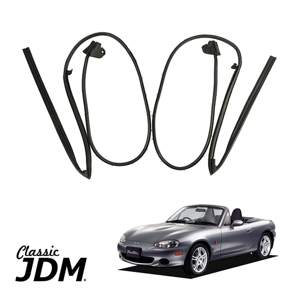 JDMクラシック 正規品 マツダ ロードスター NB系 ユーノス ROADSTER ドア ウェザーストリップ フロント 左右セット ドアモール ゴムモール JDM Classic NC10-59-760F NC10-58-760F