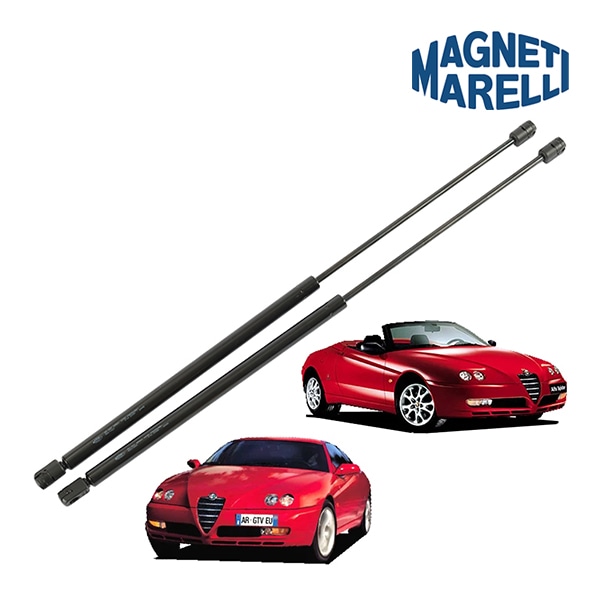 【MAGNETI MARELLI 正規品】 アルファロメオ アルファスパイダー GTV 916型 ボンネットダンパー 2本セット ガススプリング エンジンフード マネッティ マレリ 純正OEM 60577413