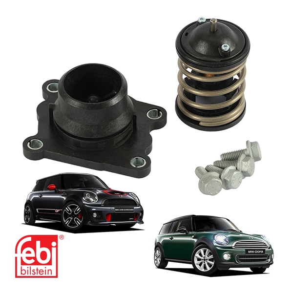 【Febi Bilstein 正規品】 BMW ミニ MINI クーパー 第2世代 R55 R56 R57 R58 R59 R60 R61 1.6L 2.0L サーモスタット ハウジング付 フェビ ビルシュタイン 純正OEM 11517805192S1