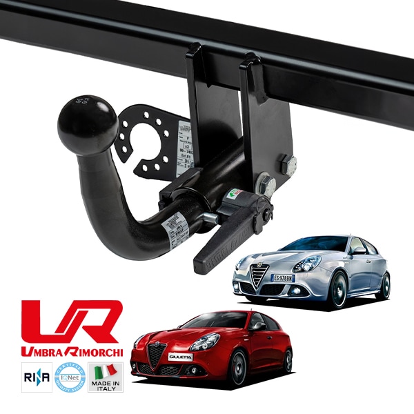 【UMBRA RIMORCHI 正規品】 アルファロメオ ALFA ROMEO ジュリエッタ 940 着脱式スワンネック ヒッチメンバー 牽引能力 1300kg トウバー ウンブラ リモルキ イタリア製