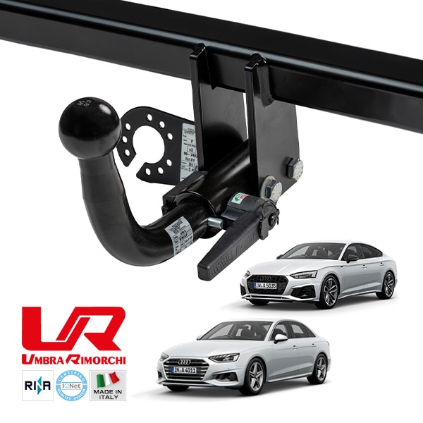 【UMBRA RIMORCHI 正規品】 アウディ AUDI A4 8W (B9) 着脱式スワンネック ヒッチメンバー 牽引能力 2364kg トウバー ウンブラ リモルキ イタリア製