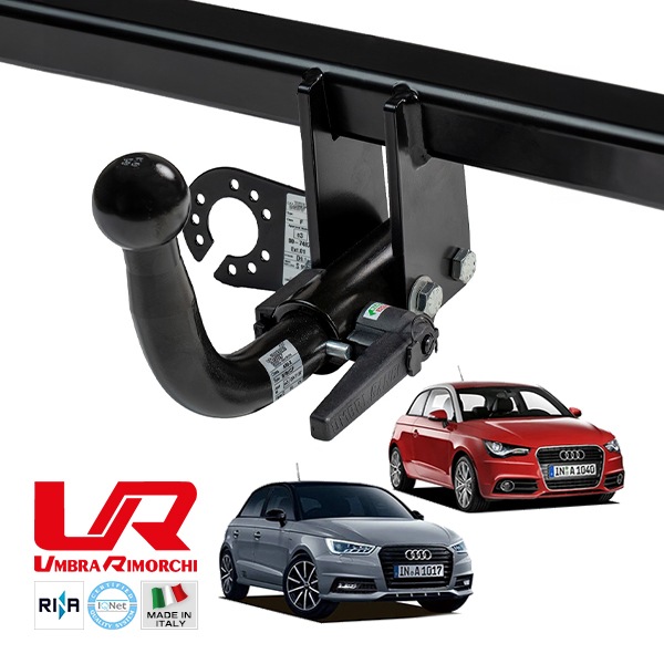 【UMBRA RIMORCHI 正規品】 アウディ AUDI A1 8X 着脱式スワンネック ヒッチメンバー 牽引能力 1200kg トウバー ウンブラ リモルキ イタリア製