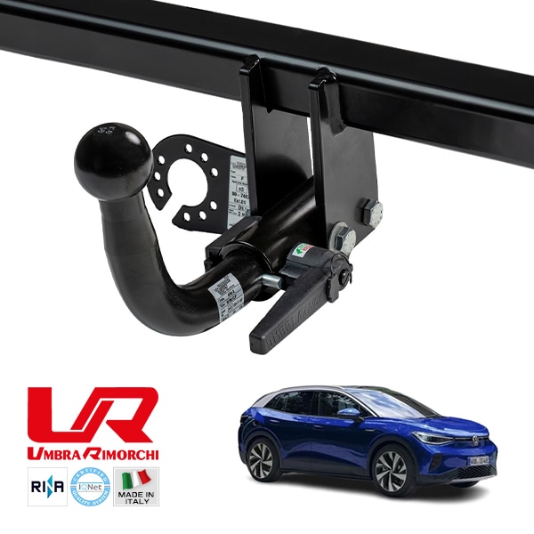 【UMBRA RIMORCHI 正規品】 フォルクスワーゲン VW ID4 E2 着脱式スワンネック ヒッチメンバー 牽引能力 1400kg トウバー ウンブラ リモルキ イタリア製