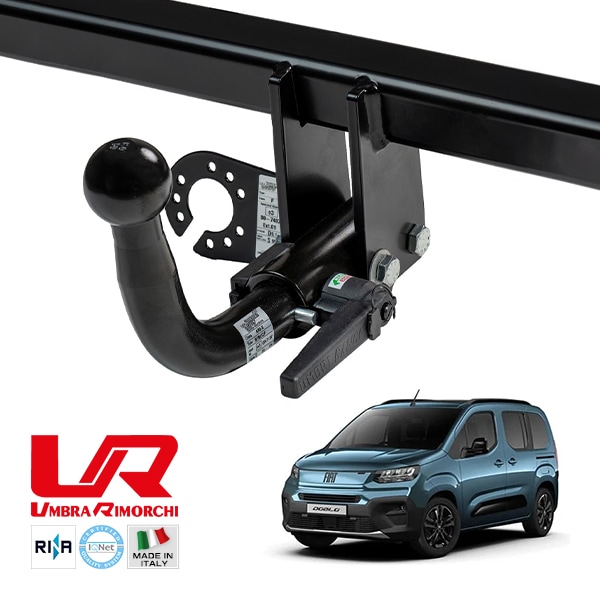 【UMBRA RIMORCHI 正規品】 フィアット FIAT ドプロ K9 着脱式スワンネック ヒッチメンバー 牽引能力 1504kg トウバー ウンブラ リモルキ イタリア製