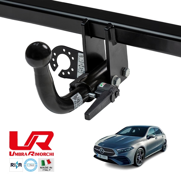 【UMBRA RIMORCHI 正規品】 メルセデスベンツ MERCEDES BENZ Aクラス W177 Bクラス W247 着脱式スワンネック ヒッチメンバー 牽引能力 2143kg トウバー ウンブラ リモルキ イタリア製