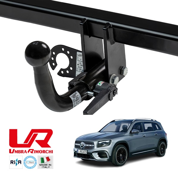 【UMBRA RIMORCHI 正規品】 メルセデスベンツ MERCEDES BENZ GLB X247 着脱式スワンネック ヒッチメンバー 牽引能力 2143kg トウバー ウンブラ リモルキ イタリア製