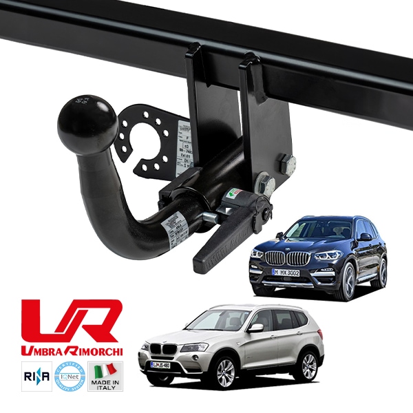 【UMBRA RIMORCHI 正規品】 BMW X3 F25 G01 着脱式スワンネック ヒッチメンバー 牽引能力 2400kg トウバー ウンブラ リモルキ イタリア製