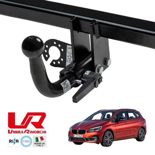 【UMBRA RIMORCHI 正規品】 BMW 2シリーズ アクティブツアラー F45 着脱式スワンネック ヒッチメンバー 牽引能力 2086kg トウバー ウンブラ リモルキ イタリア製