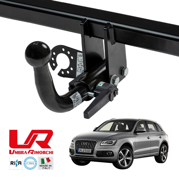 【UMBRA RIMORCHI 正規品】 アウディ AUDI Q5 8R 着脱式スワンネック ヒッチメンバー 牽引能力 2000kg トウバー ウンブラ リモルキ イタリア製