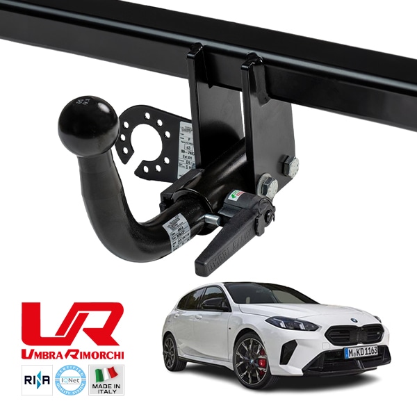 【UMBRA RIMORCHI 正規品】 BMW 1シリーズ F70 F40 X2 F39 2シリーズ F44 U06 着脱式スワンネック ヒッチメンバー 牽引能力 2086kg トウバー ウンブラ リモルキ イタリア製