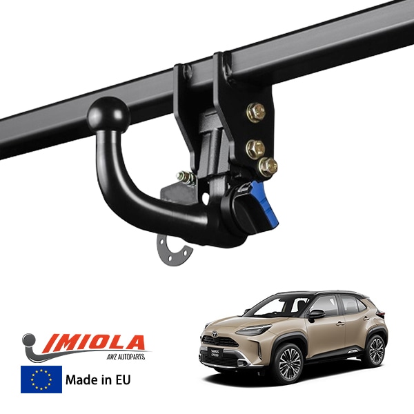 【IMIOLA 正規品】 トヨタ ヤリスクロス YARIS CROSS 10系 着脱式スワンネックヒッチメンバー 自動ロック式 トウバー トレーラーヒッチ ボールマウント ブラック 最大牽引力 1500kg イミオラ
