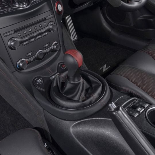 日産 純正 フェアレディ Z Z34 50周年記念 50th アニバーサリー 限定車 6速マニュアル 6速MT 本革 シフトノブ ブラック レッド 32865-6GK0A