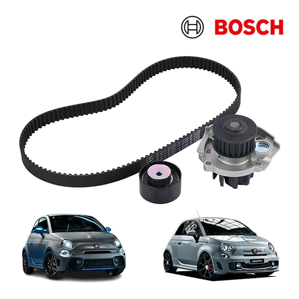 【BOSCH 正規品】 アバルト ABARTH 500 595 695 312型 チンクエチェント 124スパイダー NF2EK型 1.4L ウォーターポンプ タイミングベルト テンショナープーリー 3点セット ボッシュ 1987946387 71771575 6000629054