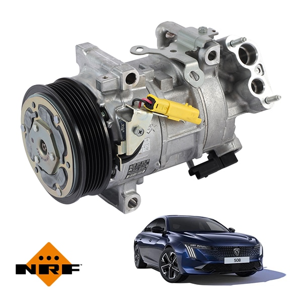 【NRF 正規品】 プジョー 508 508SW R8型 1.6L エヌアールエフ製 エアコン コンプレッサー AC コンプレッサー プーリー付 320264 9834779880 9834781380 9834781080