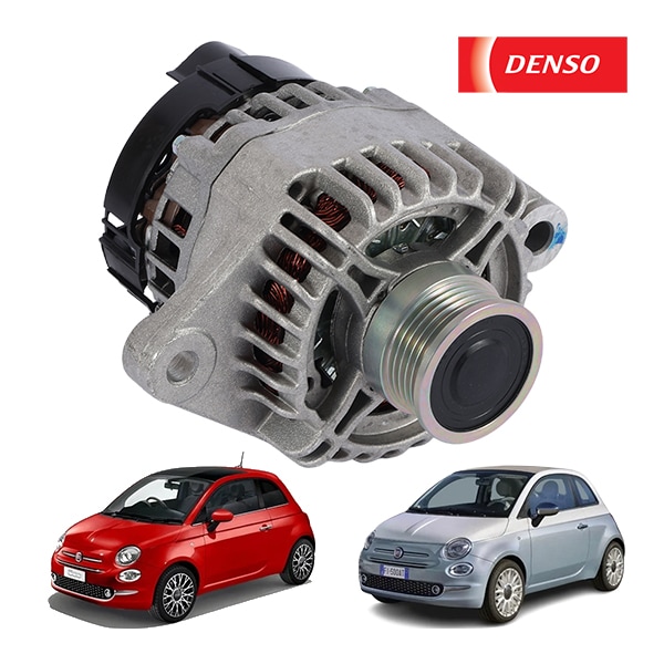 【DENSO 正規品】 フィアット FIAT 500 500C 312型 チンクエチェント 1.4L オルタネーター ダイナモ デンソー DAN1083 51854917 52003514