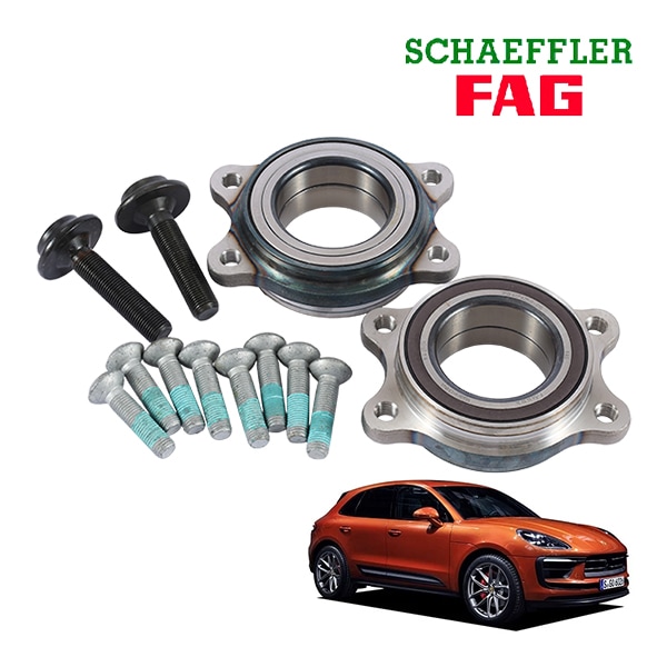 【FAG SCHAEFFLER 正規品】 ポルシェ PORSCHE マカン MACAN 95B型 ホイール ハブベアリング フロント リア 共通 2個セット エフエージー シェフラー 713610900 95B407625A