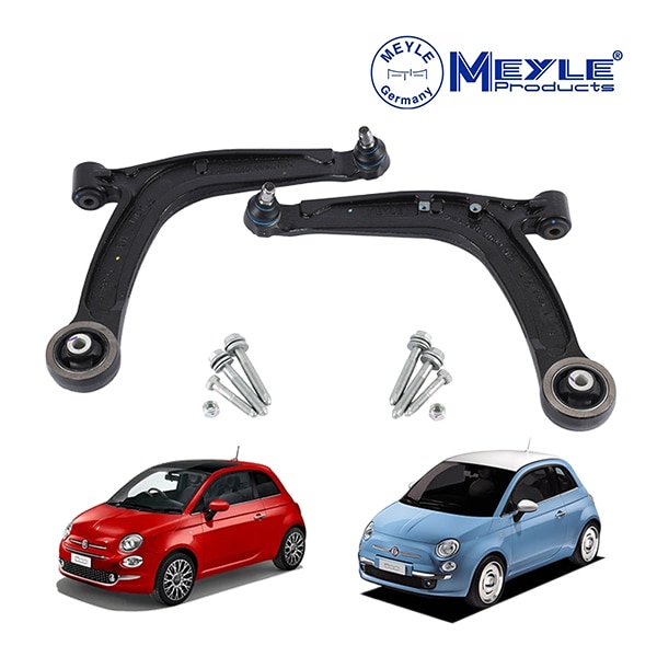 【MEYLE 正規品】 フィアット FIAT 500 500C 312型 チンクエチェント マイレ製 強化型対策品 フロント ロア アーム コントロールアーム 左右セット マイレ 2160500045/HD 2160500044/HD 51857022 51857021