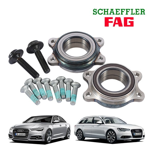 【FAG SCHAEFFLER 正規品】 アウディ AUDI A6 4G2型 4GC型 A6アバント 4G5型 4GD型 ホイール ハブベアリング フロント リア 共通 2個セット エフエージー シェフラー 713610900 4H0498625 8K0598625