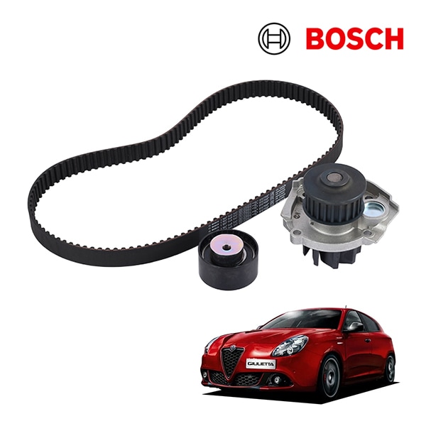 【BOSCH 正規品】 アルファロメオ ジュリエッタ 940型 1.4L ボシュ製 ウォーターポンプ タイミングベルト テンショナープーリー 3点セット 1987946387 71771575 6000629054