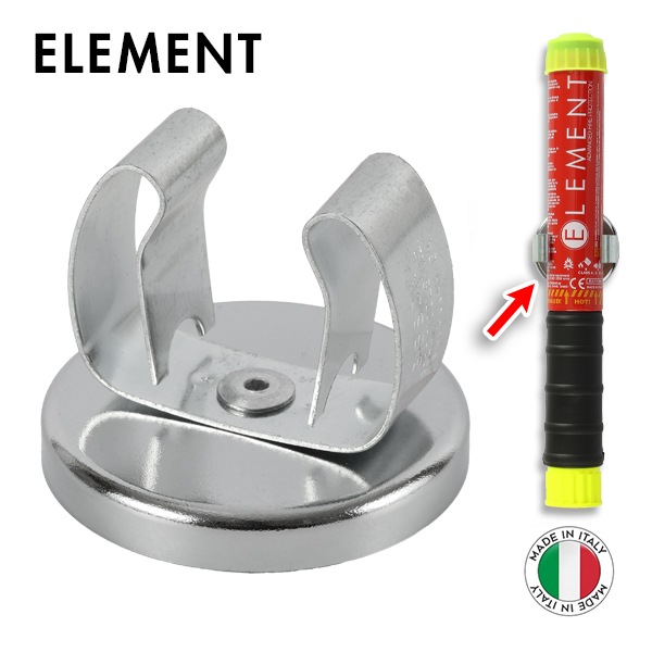 ELEMENT マグネットクリップマウント マグネットホルダー 取付用クリップ 1個 スティック型消火器 E50 E100 両対応 60500 冷蔵庫 スチールラック 工具箱 キッチン 車内 金属パネル