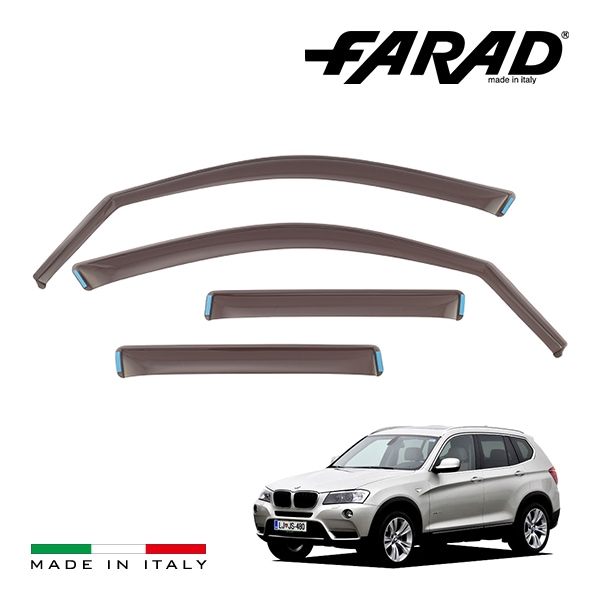 【FARAD 正規品】 BMW X3 F25型 xDrive20i xDrive20d ドアバイザー サイドバイザー ウインドウバイザー スモーク 前後左右 4点セット