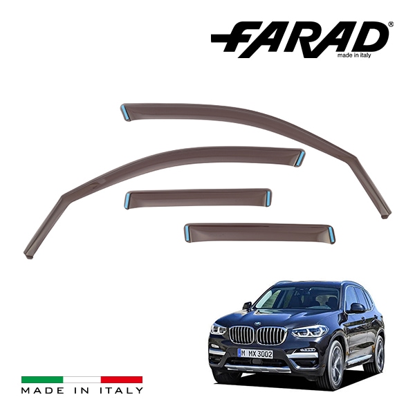 【FARAD 正規品】 BMW X3 G01型 xDrive20i xDrive20d ドアバイザー サイドバイザー ウインドウバイザー スモーク 前後左右 4点セット