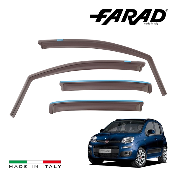 【FARAD 正規品】 フィアット パンダ 139型 ドアバイザー サイドバイザー ウインドウバイザー スモーク フロント リア 左右 4点セット