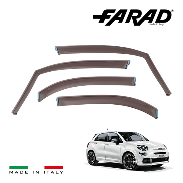 【FARAD 正規品】 フィアット 500X 334型 チンクエチェントエックス ドアバイザー サイドバイザー ウインドウバイザー スモーク 前後左右 4点セット
