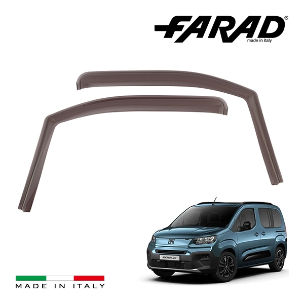 【FARAD 正規品】 フィアット ドブロ K9F型 ドアバイザー サイドバイザー ウインドウバイザー スモーク フロント 左右 2点セット