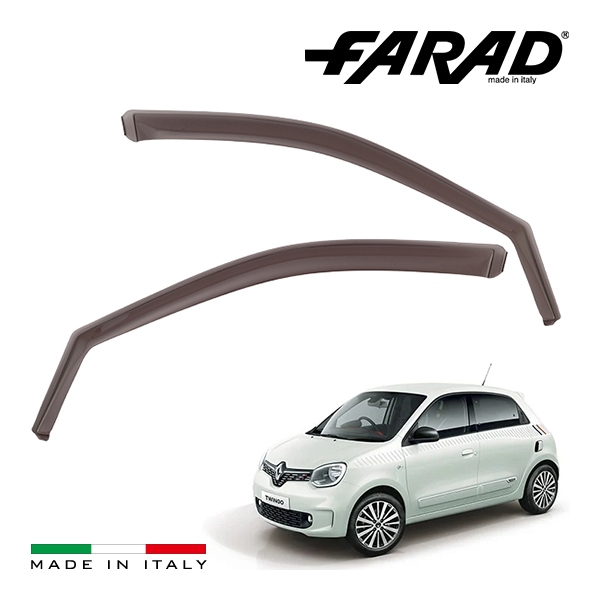 【FARAD 正規品】 ルノー トゥインゴ AH型 ドアバイザー サイドバイザー ウインドウバイザー スモーク フロント 左右 2点セット