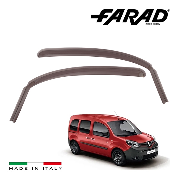 【FARAD 正規品】 ルノー カングー KW型 2代目 KANGOO ドアバイザー サイドバイザー ウインドウバイザー スモーク フロント 左右 2点セット