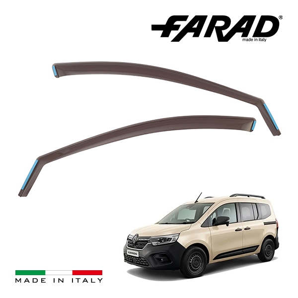 【FARAD 正規品】 ルノー カングー KF型 3代目 KANGOO ドアバイザー サイドバイザー ウインドウバイザー スモーク フロント 左右 2点セット