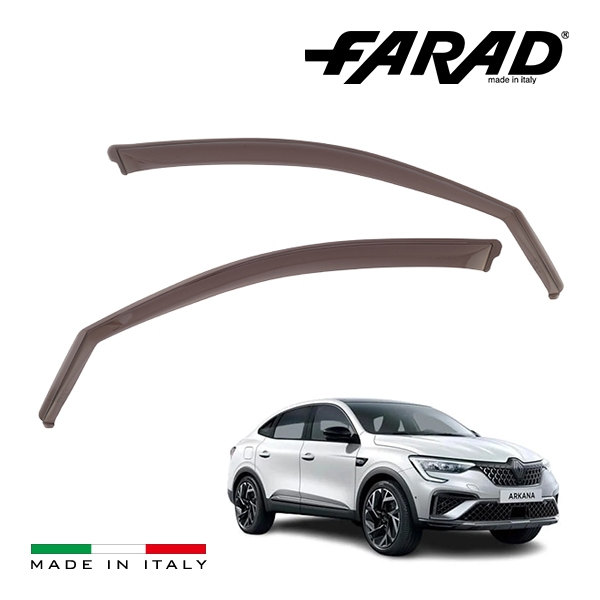 【FARAD 正規品】 ルノー アルカナ LJ型 RENAULT ドアバイザー サイドバイザー ウインドウバイザー スモーク フロント 左右 2点セット