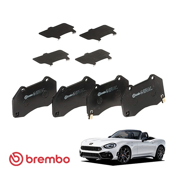 【BREMBO 正規品】 アバルト 124スパイダー NF ABARTH フロント ブレーキパッドセット 左右4枚 ブレンボ プライム ECE R90 認証 P23182