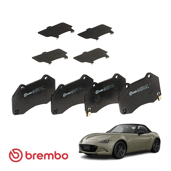【BREMBO 正規品】 マツダ ロードスター ロードスター RF ND型 ROADSTAR フロント ブレーキパッドセット 左右4枚 ブレンボ プライム ECE R90 認証 P23182